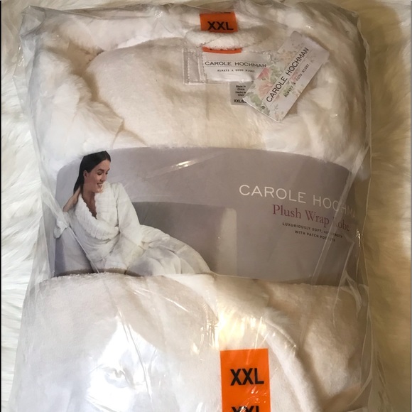 Carole Hochman Plush Wrap Robe Ivory Luxury Soft S - Picture 6 of 8